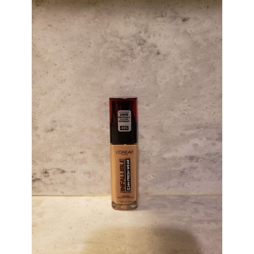 L'oreal Infallible 24HR Fresh Wear Foundation #495 Amber Unused Sealed